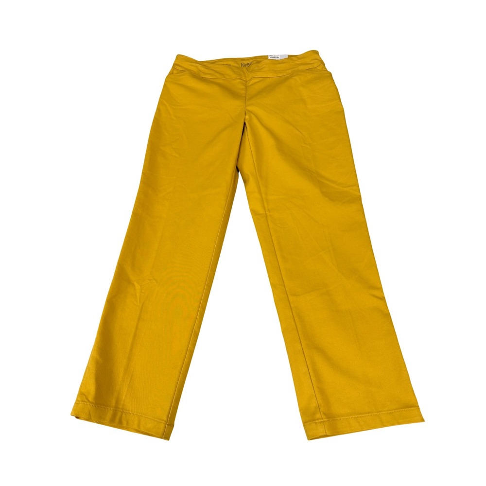 Croft & Barrow Effortless Stretch Pant Mustard Straight Leg 12 Short MSRP$40